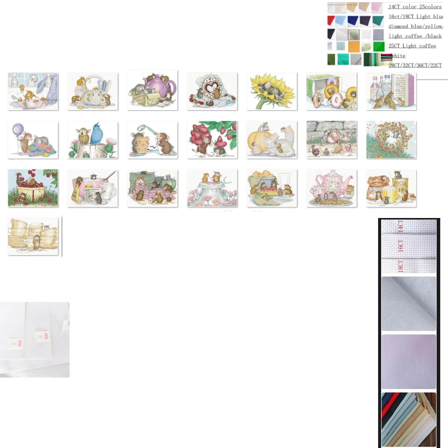 

Набор для вышивки крестом DIY Set-Warm Mouse Family-63-49 Набор для вышивки крестом для украшения Новые поделки Ручная вышивка