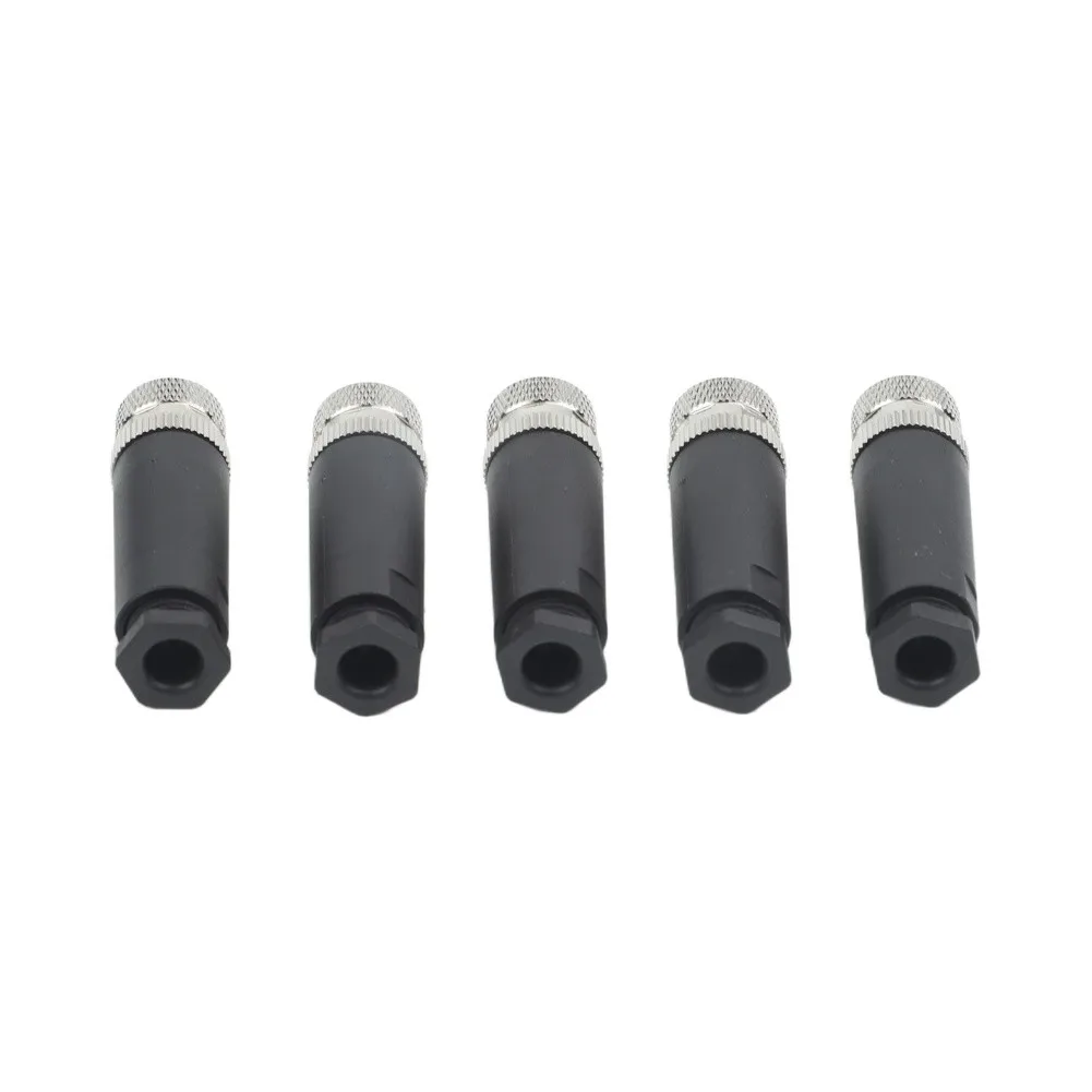 IP67 Waterproof M8 Female Connector Industrial Automation Black Flame Retardant Plastic Field Assembly Convenience For Encoders