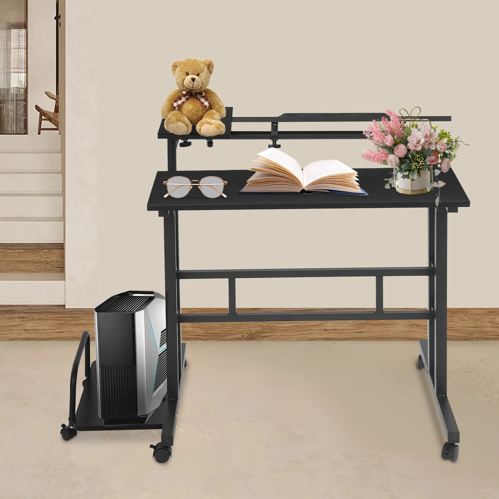 Rectangular Multi Functional Foldable Desk Modern Computer Desk Adjustable Computer Table