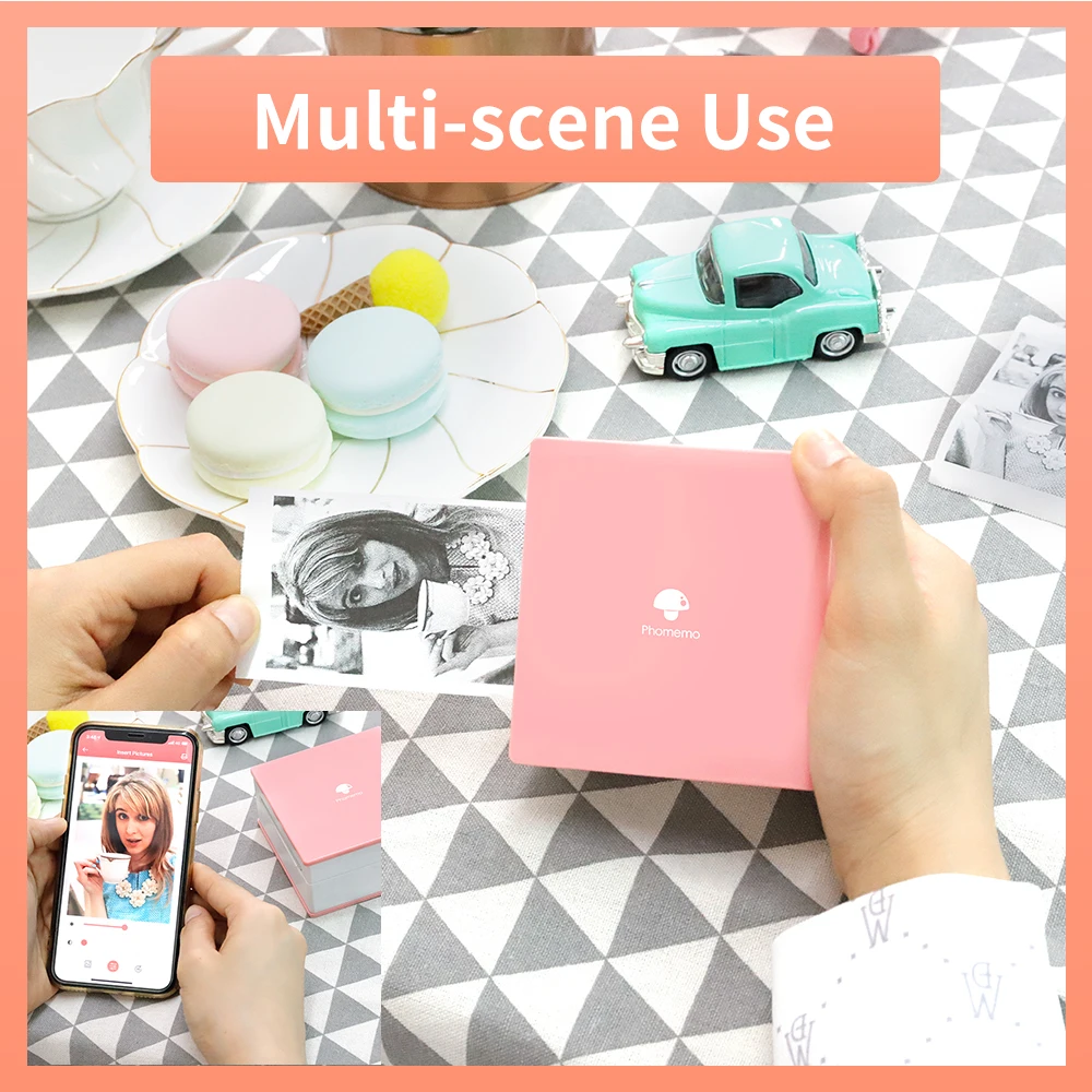 Phomemo Self Adhesive Transparent Thermal Paper Printable Sticker Label Paper Roll for Phomemo M02/M02S/M02Pro Photo Printer