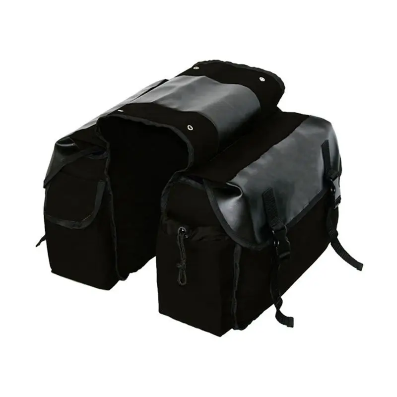 Clear Motorcycle Bicycle Large Capacity Saddle Bag Cycling Canvas Waterproof Saddle Box Side Tool Bag Rear Seat Bag