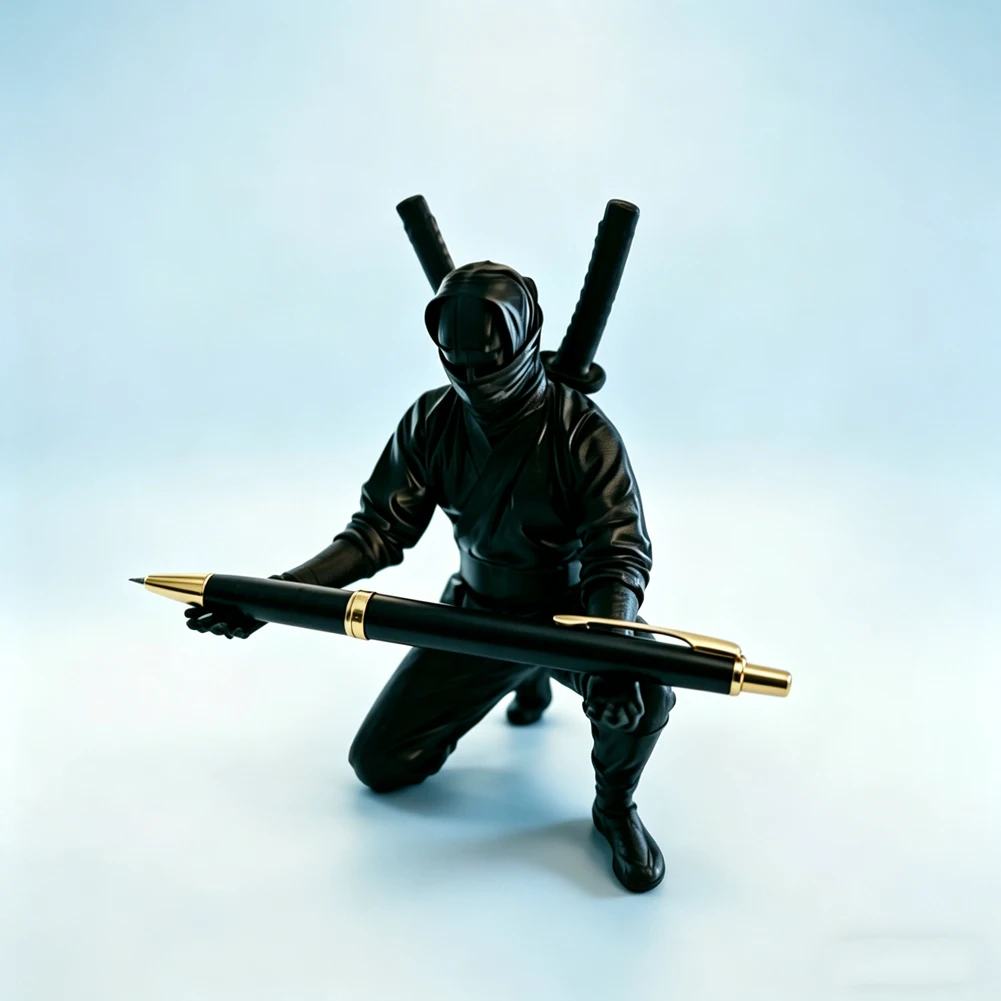 Japanese Ninja Pen Holder Pencil Racks School Desk Organizer Accessories Arts School Stationery Brush Stand Office Decoration