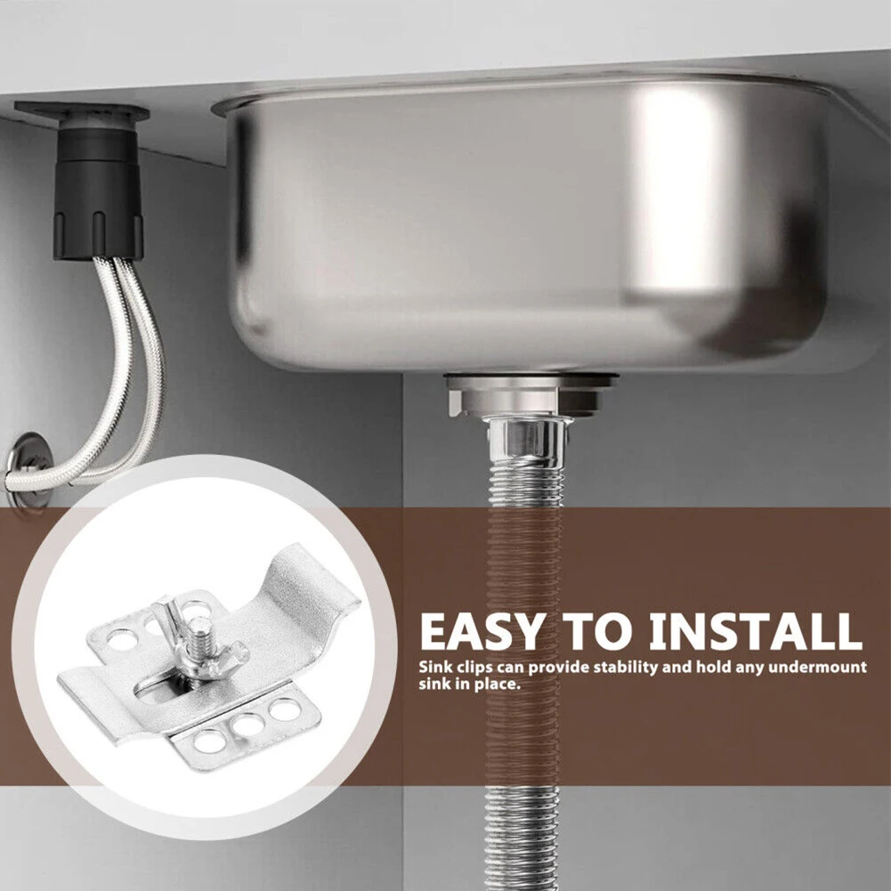 

Undermount Sink Brackets Strong and Sturdy Hold Rust and Decay Resistant Easy Adjustments DIY friendly Installation