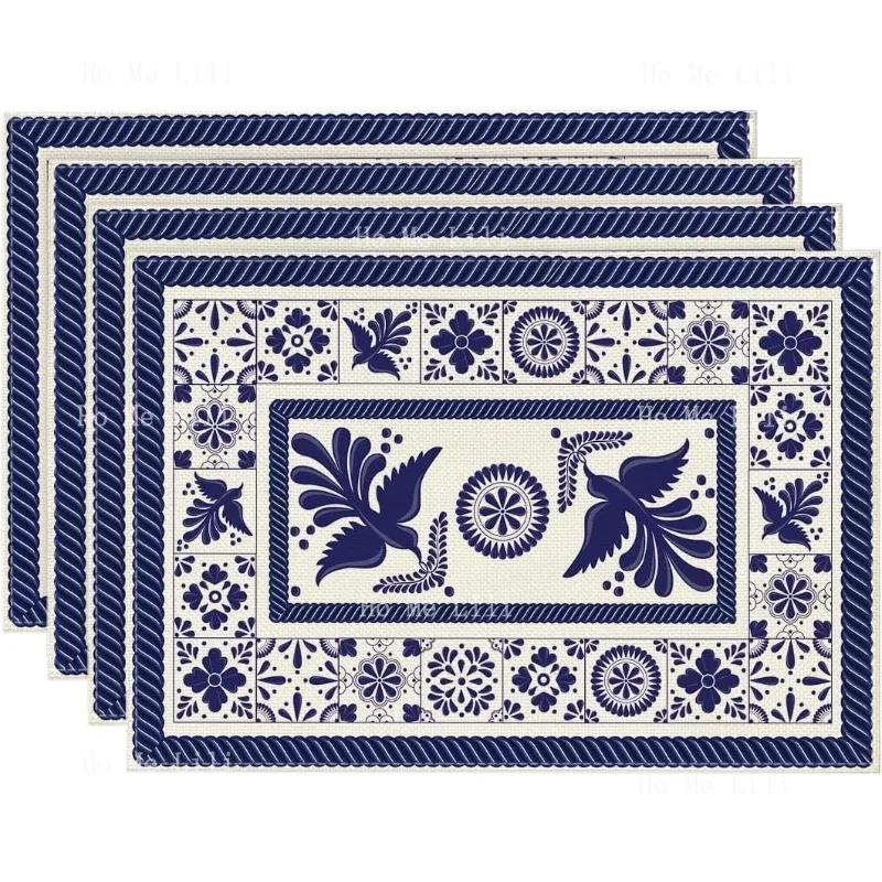 Artoid-Modus, Talavera-Fliesen, florales Phoenix-Fiesta, mexikanische Tischsets, saisonale Herbst- und Urlaubs-Tischsets für Party, Küche, Esszimmer