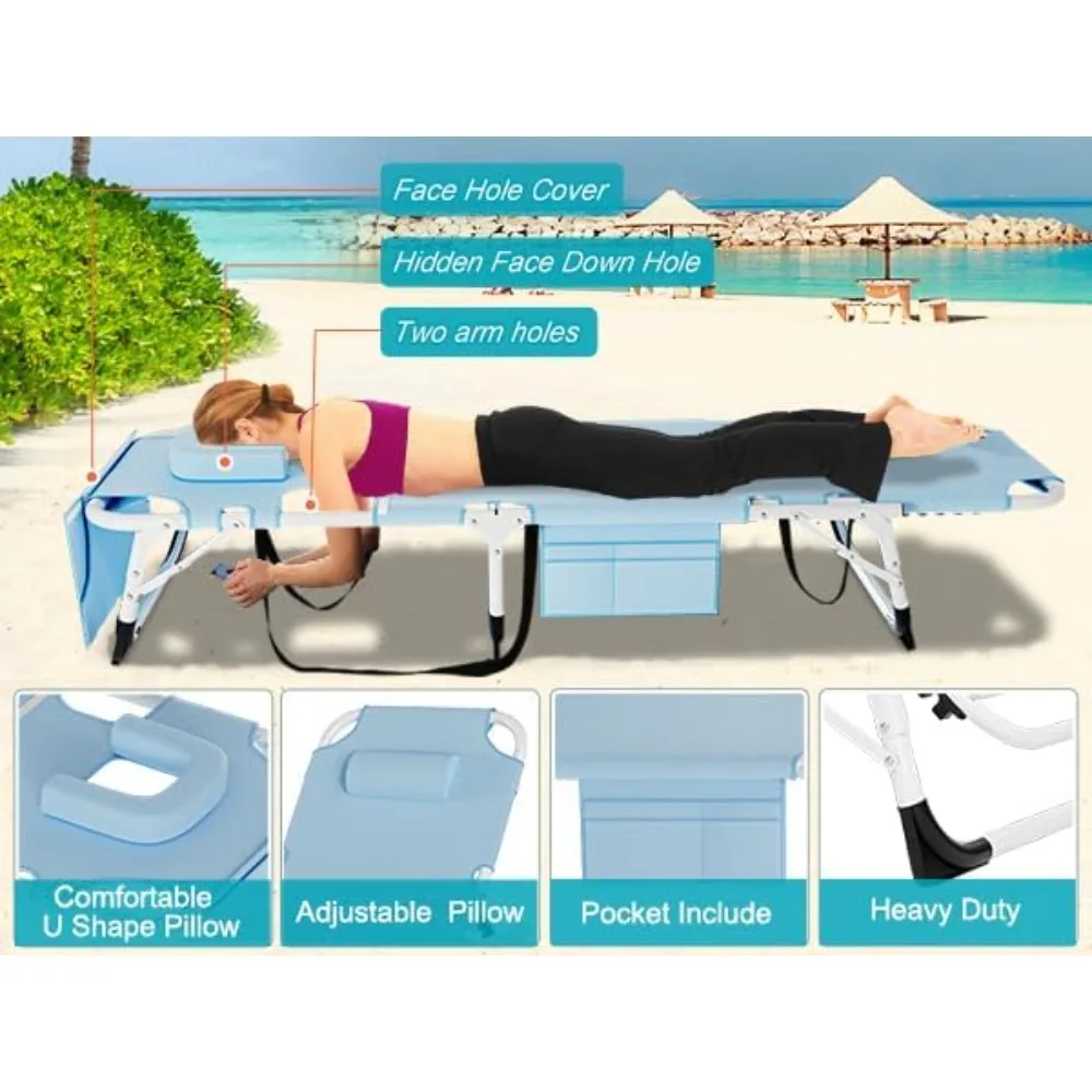 سرير تخييم خارجي عالي التحمل قابل للتعديل مع حصيرة للبالغين، قماش أكسفورد 1200D، سرير للسفر والتخييم