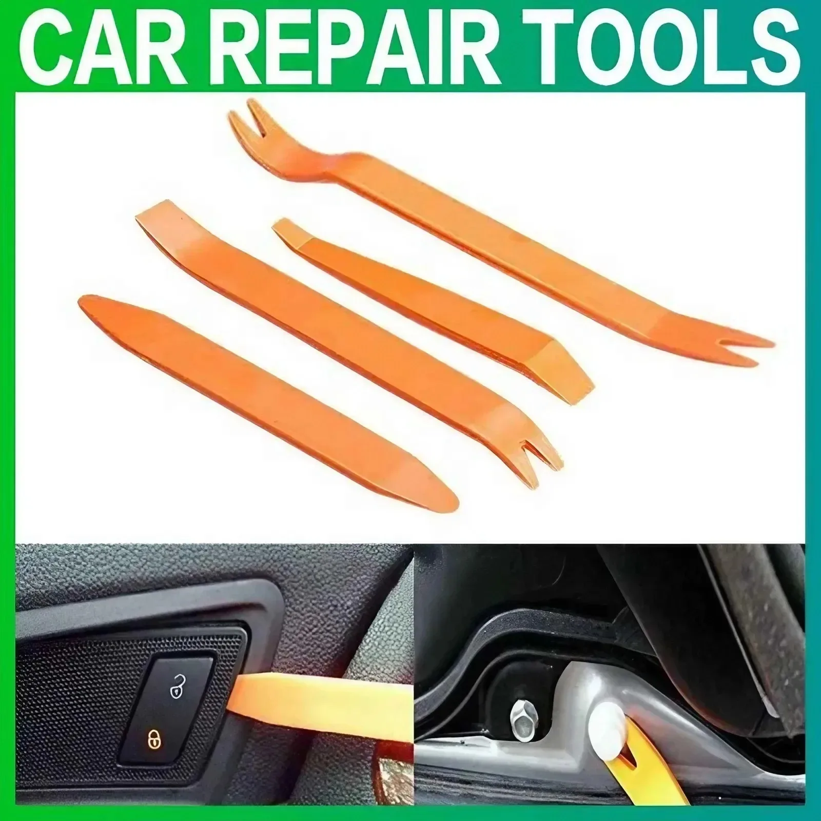 

Automotive Door Panel Trim Removal Tool Kit - Interior Plastic Pry Bar Set for Navigation and Trim Disassembly