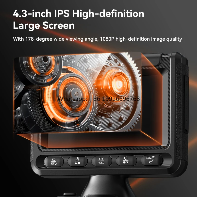 

S23 Portable Video Industrial 8.5mm Dual Lens 1.5m Semi Rigid Inspection for Sewer Plumbing Tool factory