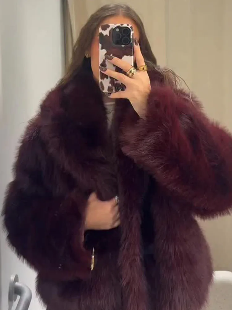 

HH 2026, женская новая зимняя утолщенная теплая легкая роскошная модная короткая куртка из искусственного меха с лацканами в стиле ретро