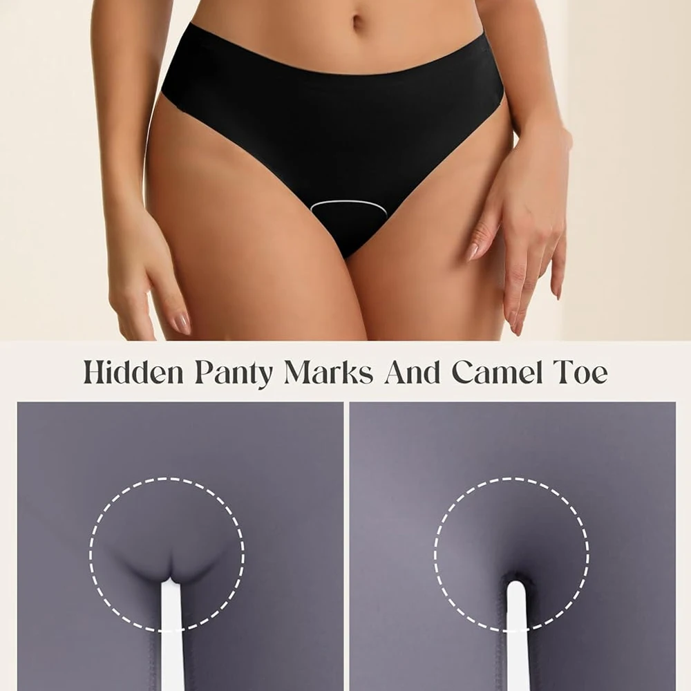 1/3Pcs Anti Cameltoe Proof Panties Avoid Camel Toe Concealer No Show Seamless Thongs Gym Workout Underwear for Leggings - Image 3