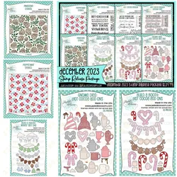 Valentine's Day New Gnome Winter Add Ons Pinecone Metal Cutting Dies Stamps Stencil Diy Scrapbook Paper Diary Decoration Card