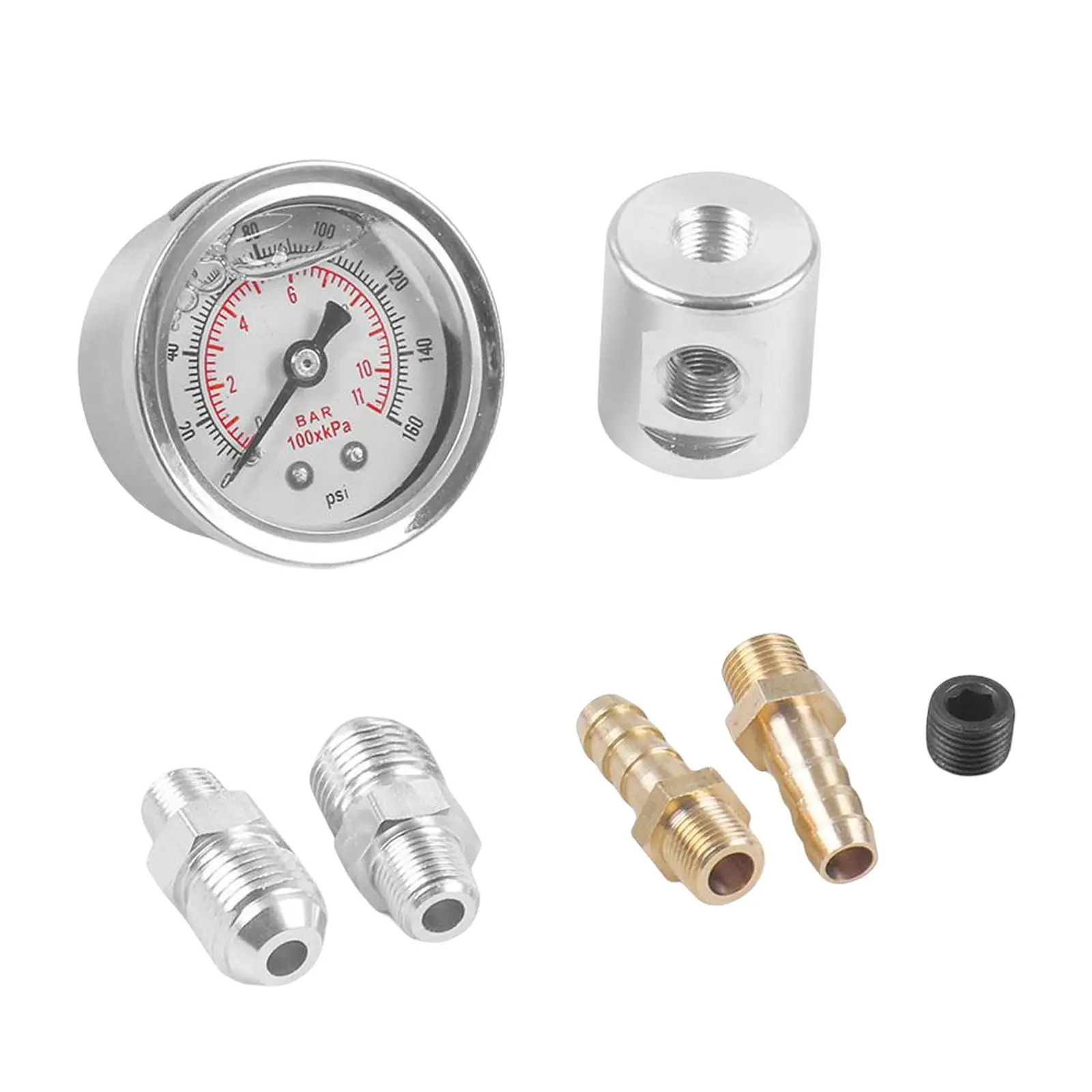 Fuel Pressure Gauge 1/8 NPT Accessories Durable Fit for Honda '88-'00