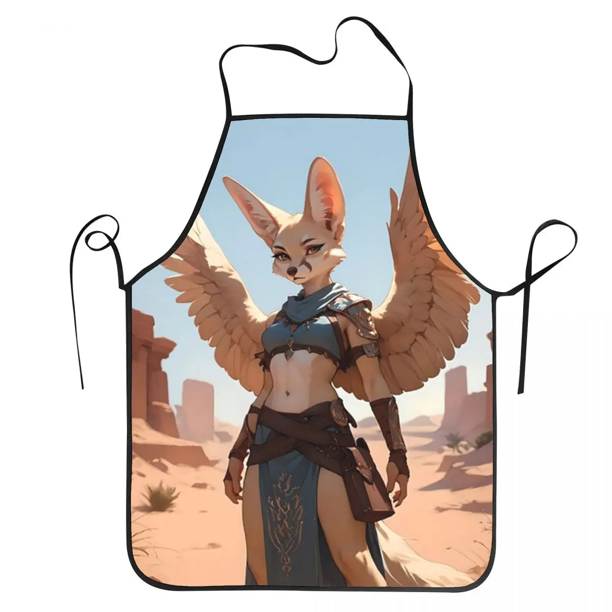 

Desert Fantasy Furry Aprons Chef Cooking Cuisine Tablier Waterproof Bib Kitchen Cleaning Pinafore for Women Men Gardening