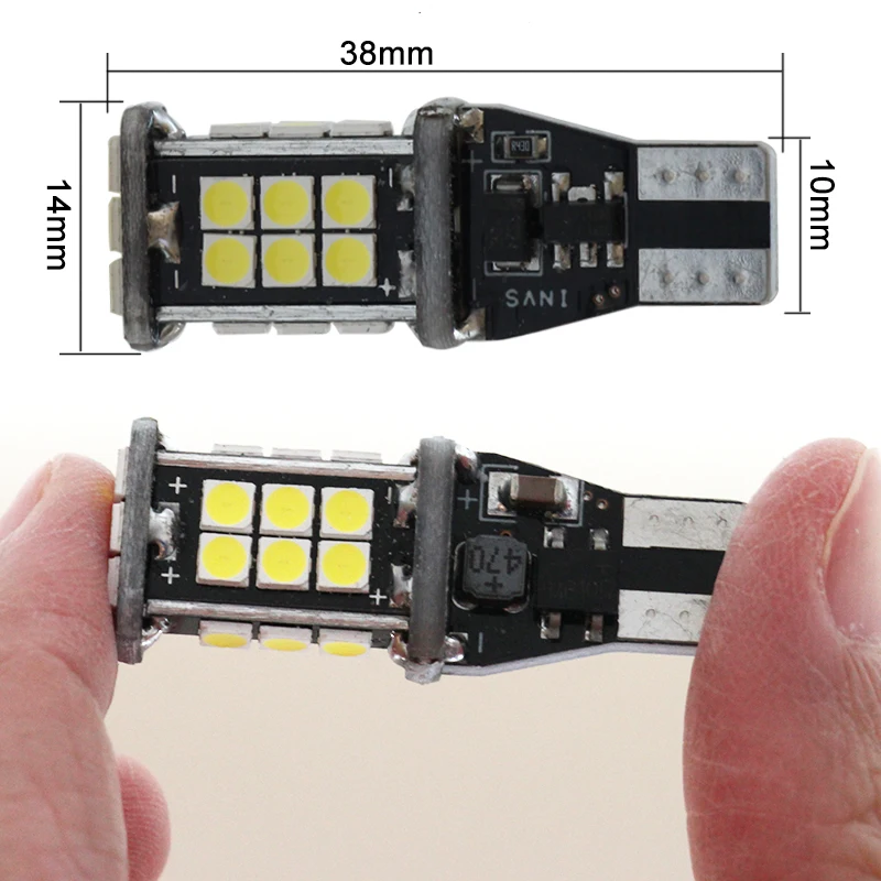Led Interior Light On Car T15 W16W 921 912 T16 902 Canbus 12v 24v Super Bright 4W Auto Truck Reversing Backup Lamp 12 24 V