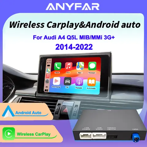 아우디 A4 A5 A6 A7 Q2L Q5L Q7용 무선 CarPlay 안드로이드 오토 MMI 인터페이스 (에어플레이 미러링크 기능, 후방 카메라 포함)