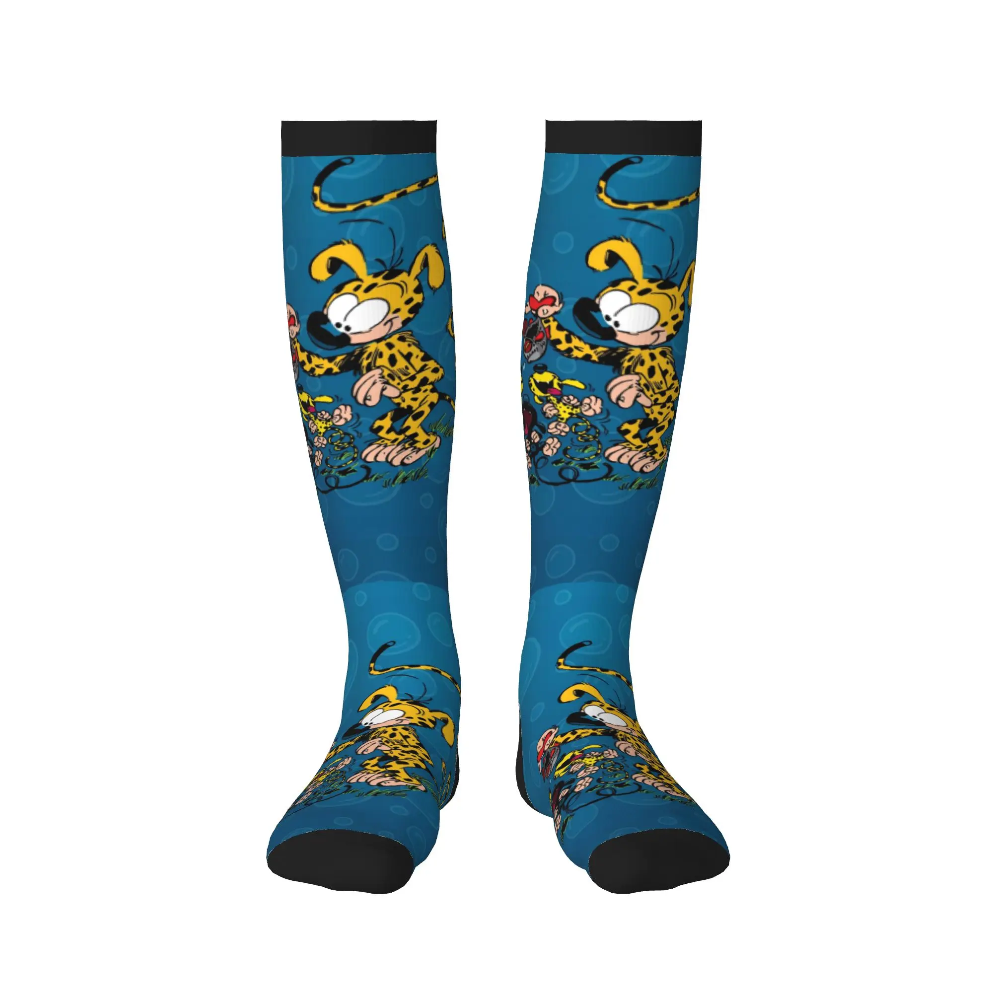 Funny Marsupilami Feeding Babies Socks Women Men Warm 3D Printing Cartoon Anime Football Sports Sports Compression Socks