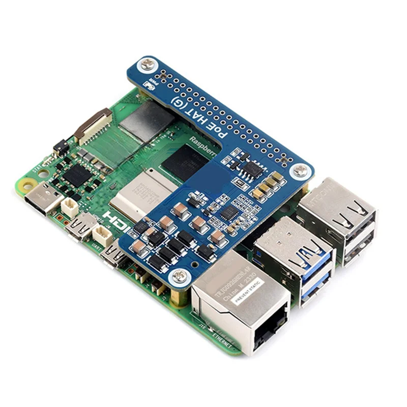 

Изысканно разработанный Ethernet Poe для платы расширения Raspberry Pi 5 В 5 А поддерживает сетевой стандарт 802.3Af/At