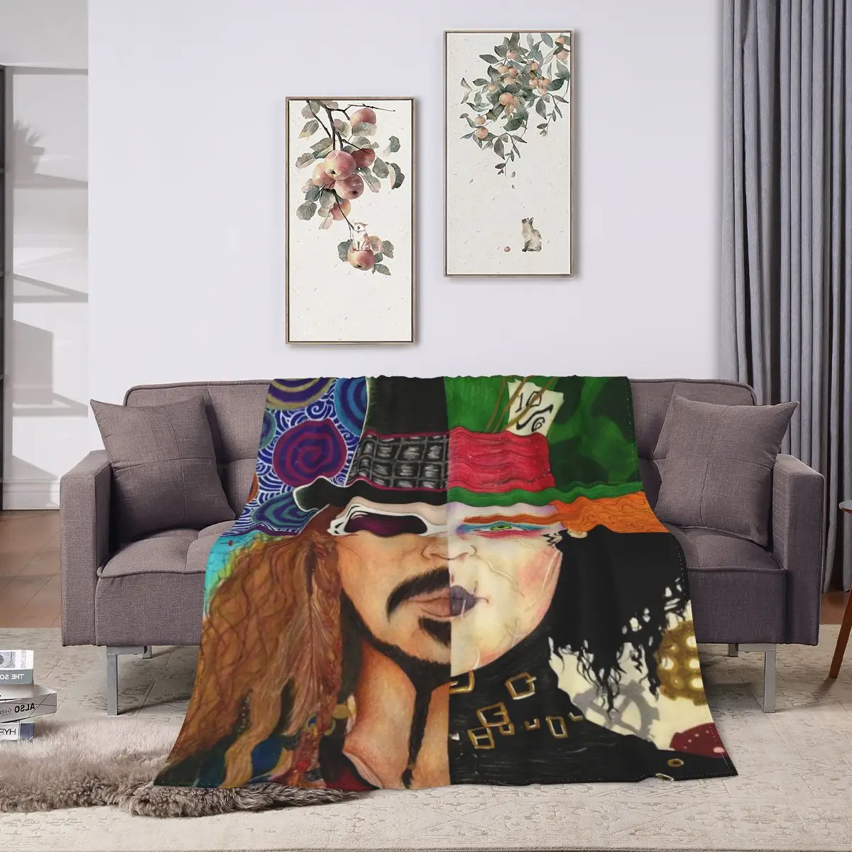 Johnny Depp Character Collage Blankets Flannel Breathable Sofa Throw Blankets For Couch Bedding Office Throws Bedspread Quilt