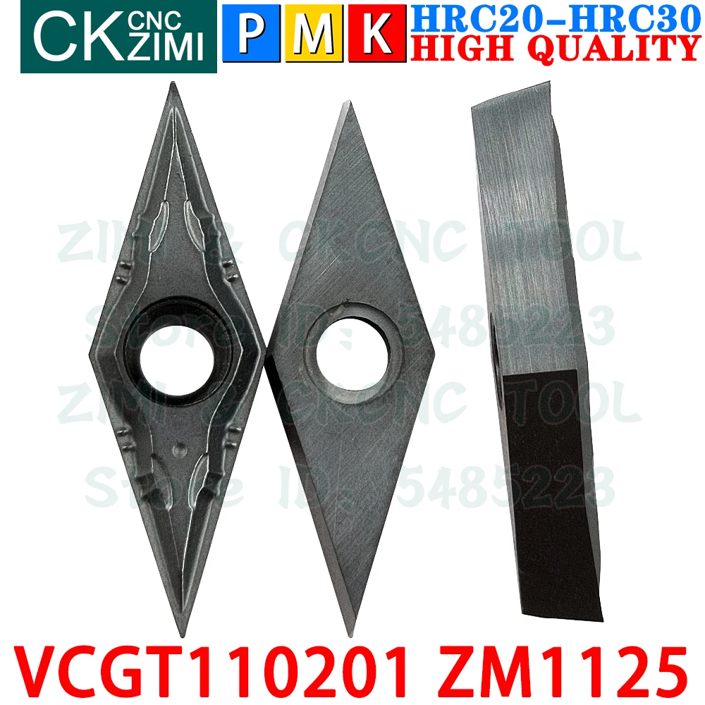 VCGT110201 ZM1125 VCGT 110201 Inserti in carburo Lavorazioni meccaniche di precisione Utensili per inserti per tornitura esterna Tornio meccanico per metalli VCGT1102 VCGT 1102 CNC Utensili da taglio