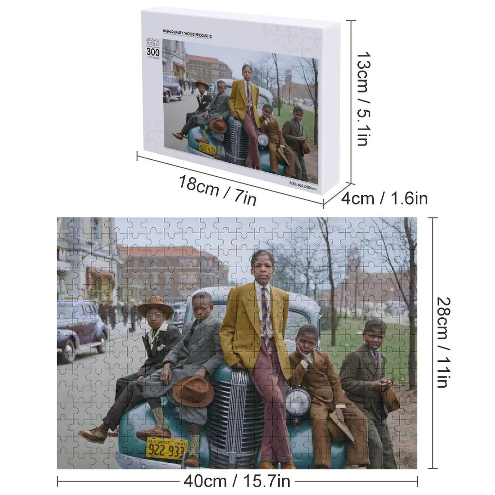 Meninos afroamericanos na manhã de Páscoa, 1941. Quebra-cabeça de presente personalizado quebra-cabeça de fotos personalizado