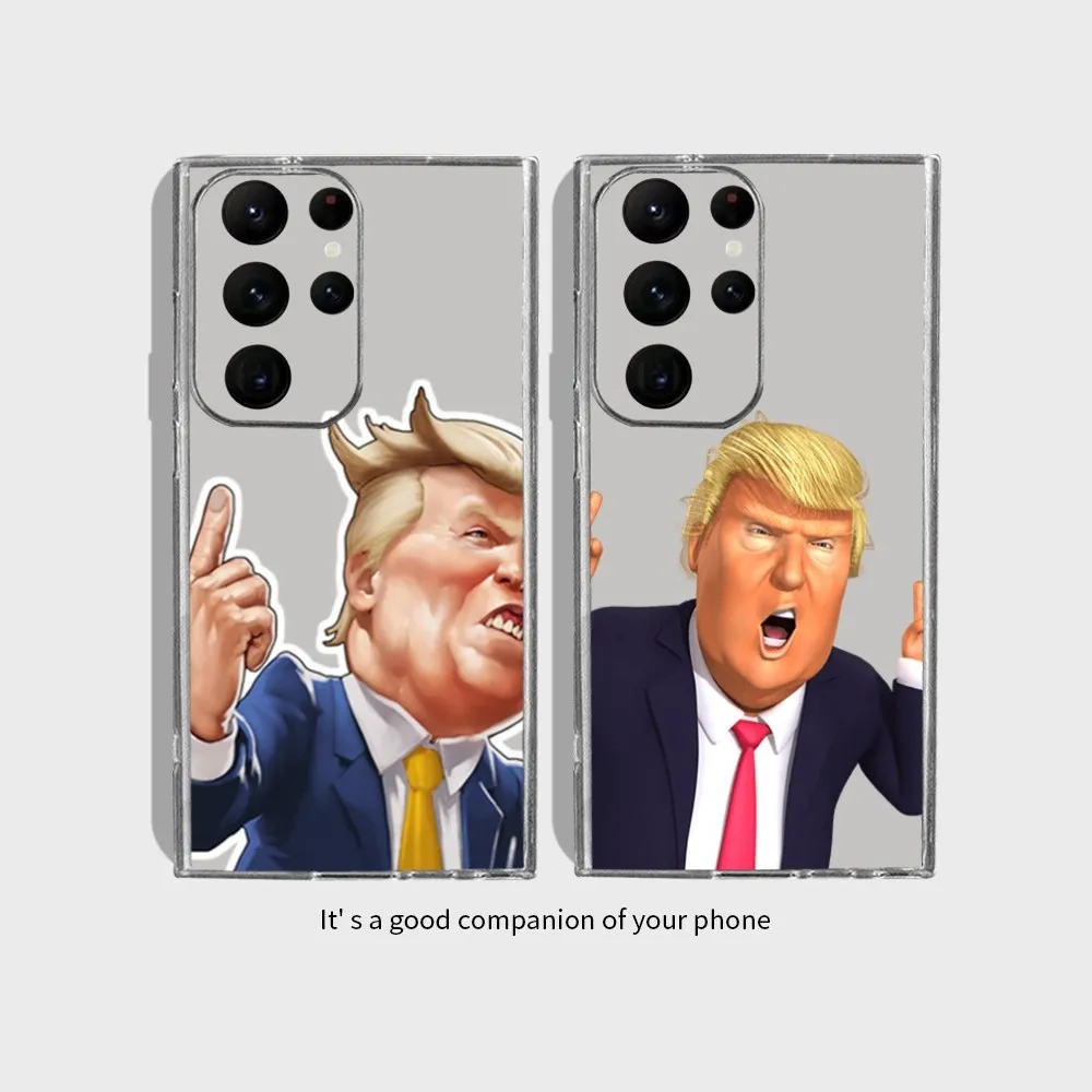 Salute Donald Trump Funny Ultra Lite Phone Case for Samsung Galaxy S24 Ultra S22 S23 Ultra S21 S20 5G Protective Silicone TPU Fu