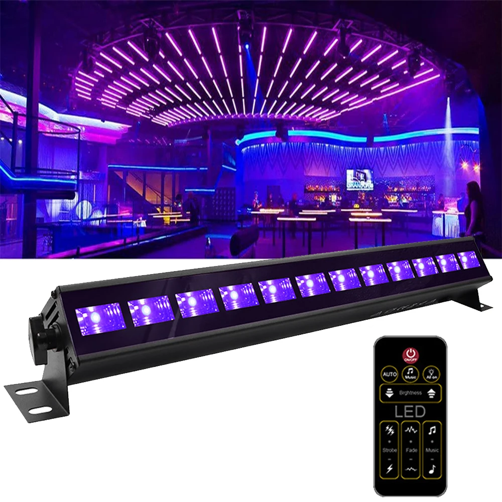 

12/9/6LEDs UV Stage Light With Controller UV Disco Stage Effect Blacklight for Birthday Christmas Wdeeing Home Party Room Decor