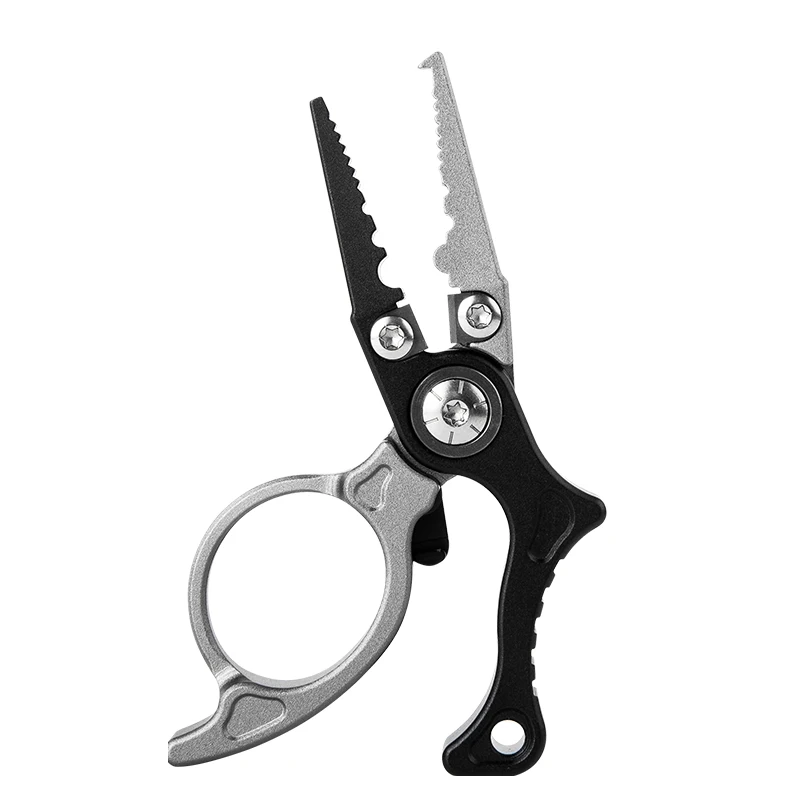 سبائك الألومنيوم كماشة الصيد إغراء صغير كماشة خطاف الصيد ومضفر خيط صنارة الصيد أداة إزالة سبليت حلقة كماشة الصيد Multitool