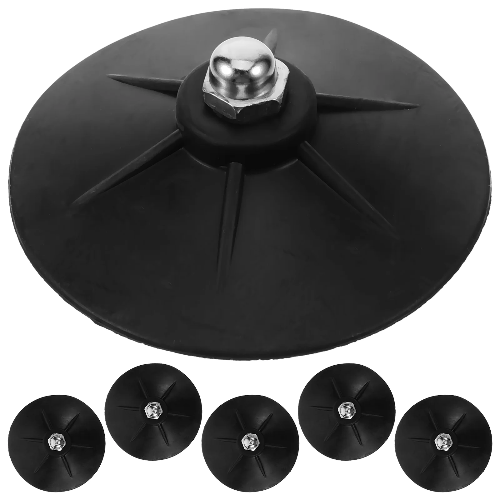 

6 Pcs Sandbag Sucker Boxing Suction Cups Component Punching Base Replacement Black