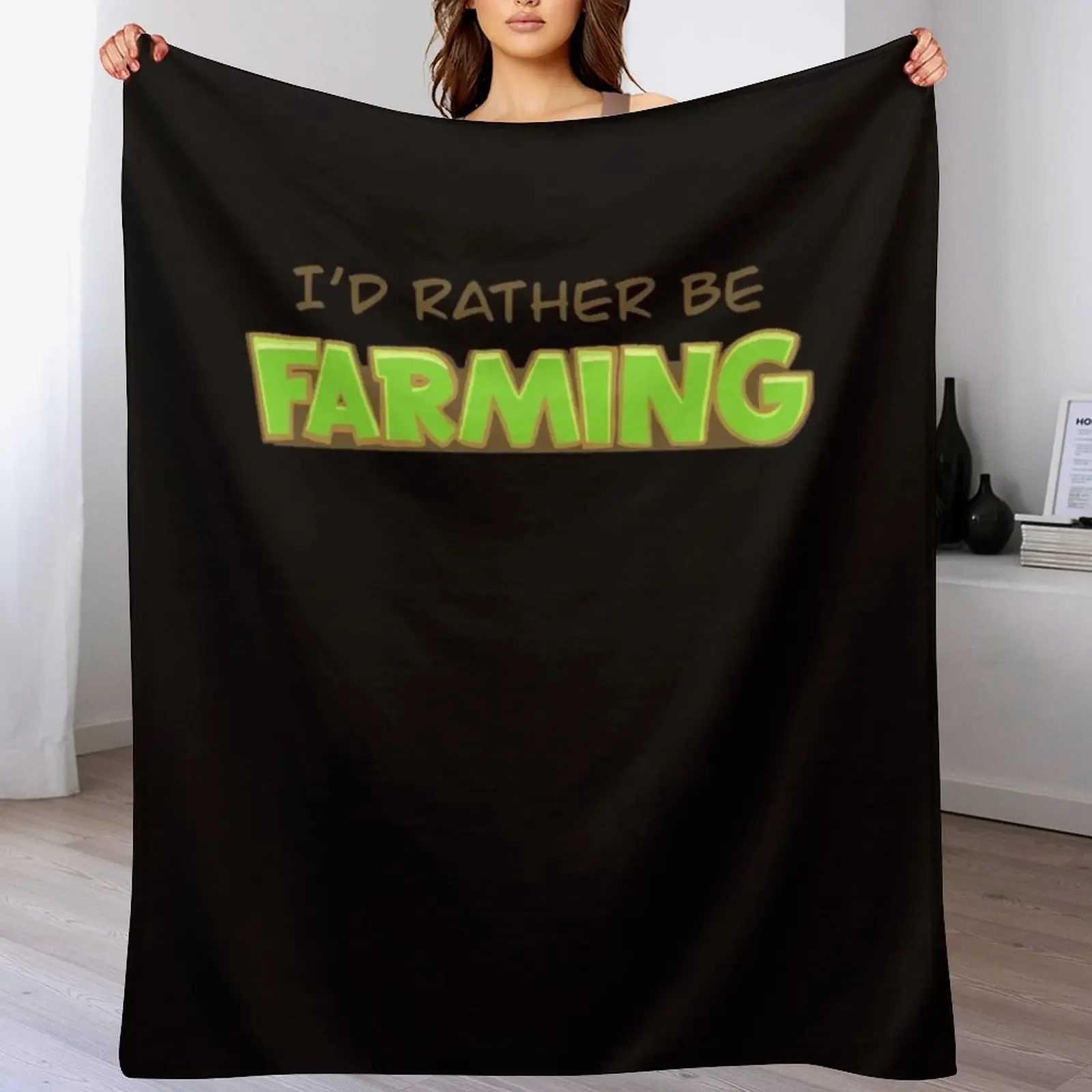 

I’d rather be farming Throw Blanket Decorative Sofa Thins christmas decoration Picnic Blankets