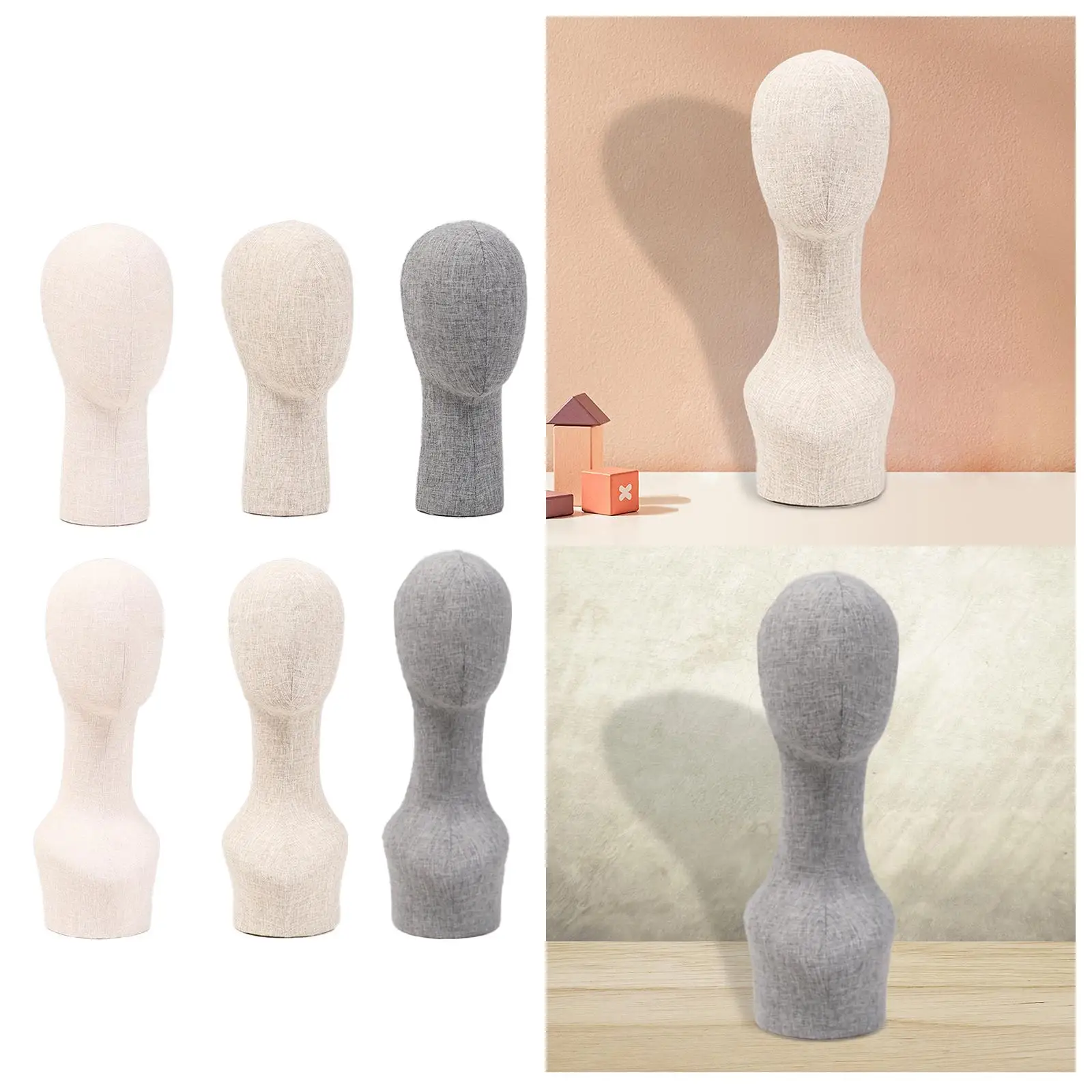 

Mannequin Head Model Wig Stand Multifunctional Professional Manikin Head Hat Display Stand for Market Glasses Caps Headphones