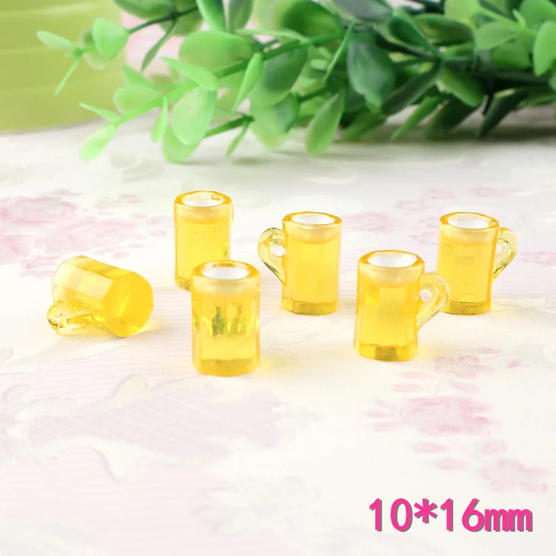 1:6 10 stücke Puppenhaus Dekoration Zubehör Mini Lebensmittel Kaffee Trinken Eis Wein Tasse Flasche für Puppe DIY Küche spielzeug – Detail 8