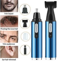 2 In 1 New Trimmer For Men Electric Nose And Ear Trimmer Rechargeable Trimmer For Hair Beard Nose And Ear Cleaner Grooming Set