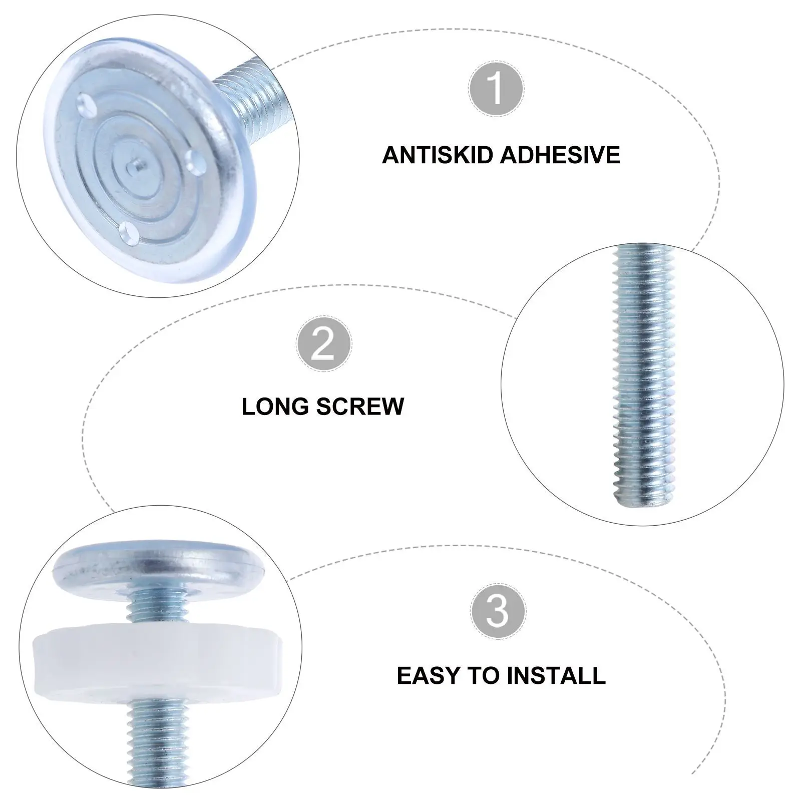 4 قطعة شنت الضغط بوابة مسمار مزلاج الخيوط المغزل قضيب لبوابة سلامة الأجهزة المضادة للانزلاق من خلال بوابات المسمار #4