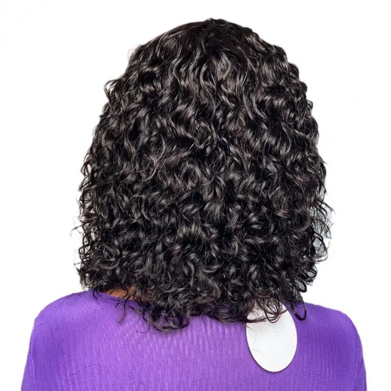 Fashionable human hair , African natural fluffy small curly wig
