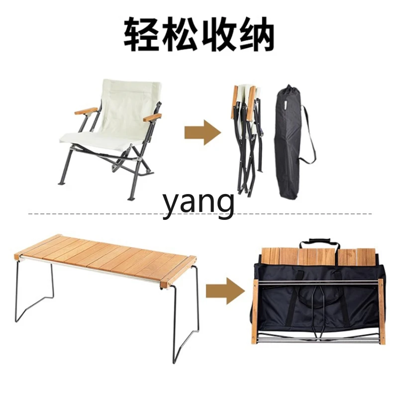 

Yhl Folding Table and Chair Suit Camping Picnic Foldable Chair Portable Beach Chair Folding Table Suit