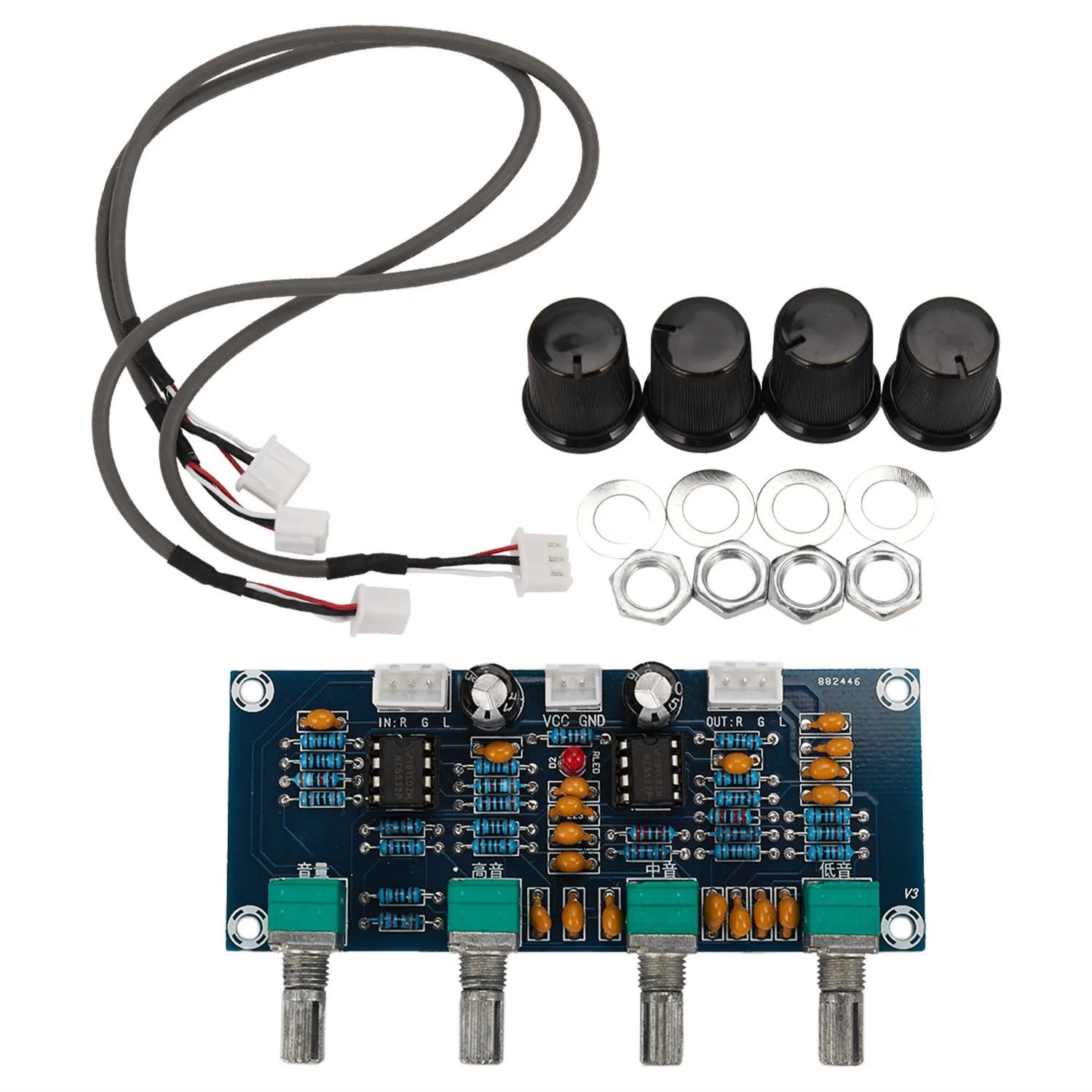 ABZW NE5532 トーンボードプリアンププリアンプ高音低音ボリューム調整プリアンプトーンコントローラーアンプボード用