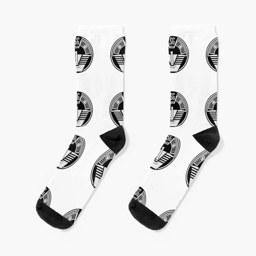 

SG1 Logo Socks happy kawaii anime Running Men Socks Luxury Brand Women's