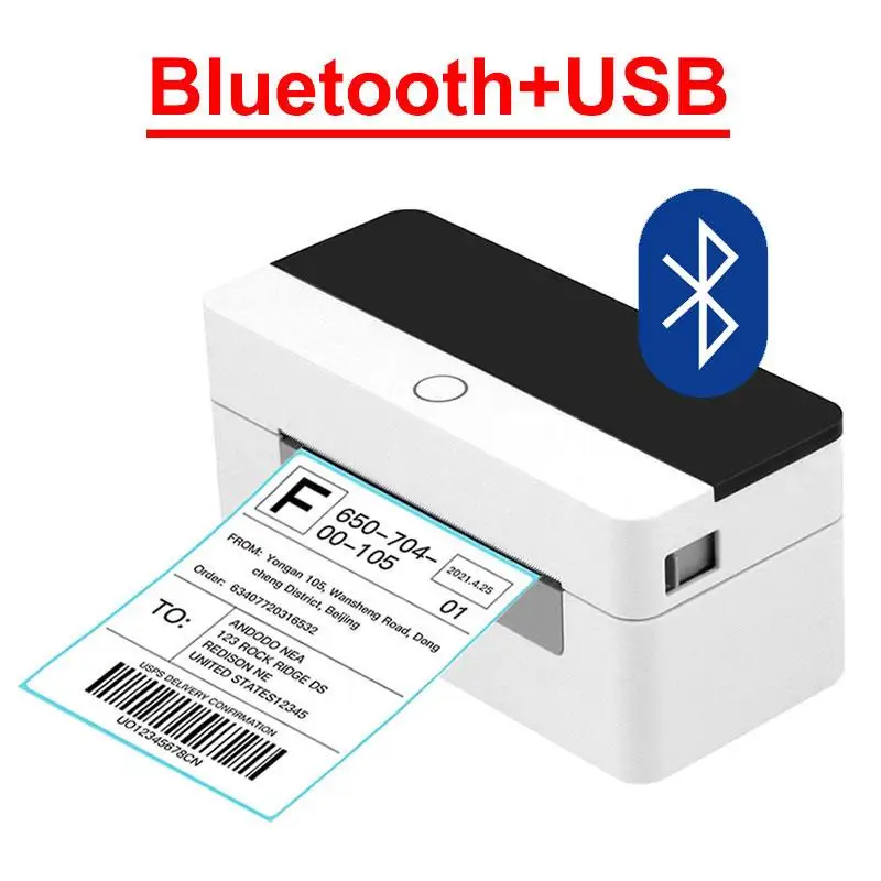 New! Shipping Label Printer for Logistics Packages High Speed Thermal Commercial Barcode Marker for Ship Station UPS FedEx