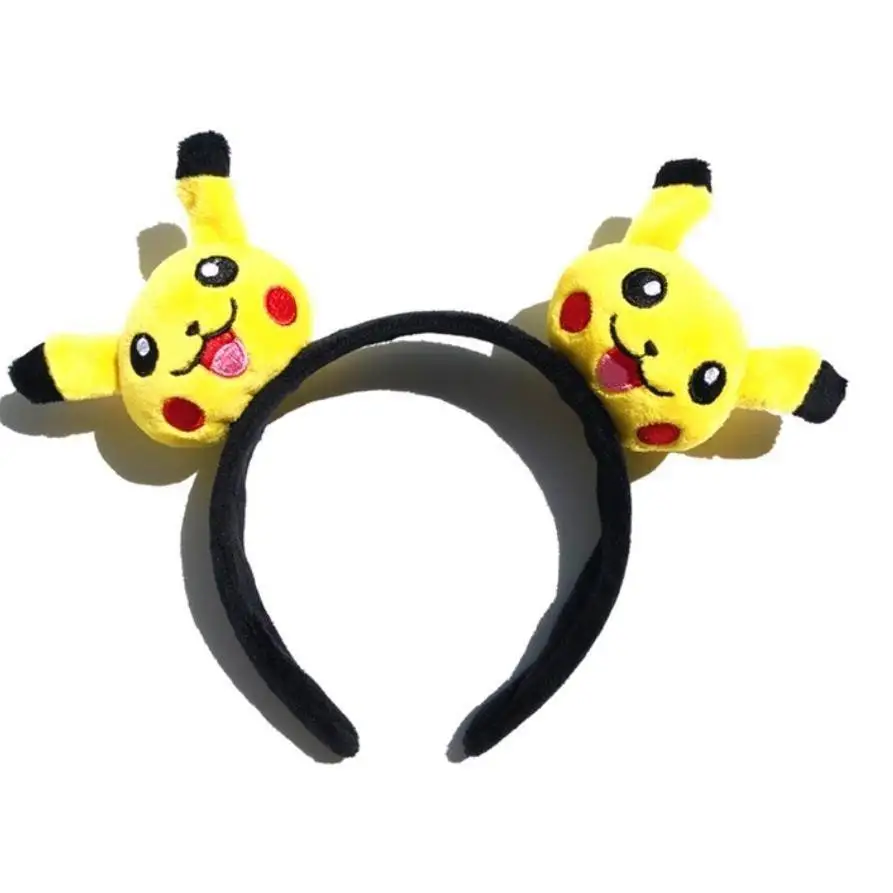 7 Style Pokemon Anime Headwear Cute Pikachu Headband Face Wash Headband Cute Hair Clip Headband Gift Toy for Children Adult