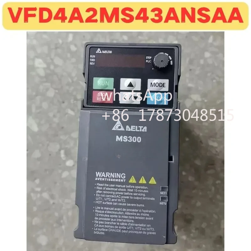 

Used Frequency Converter VFD4A2MS43ANSAA Normal Function Tested OK