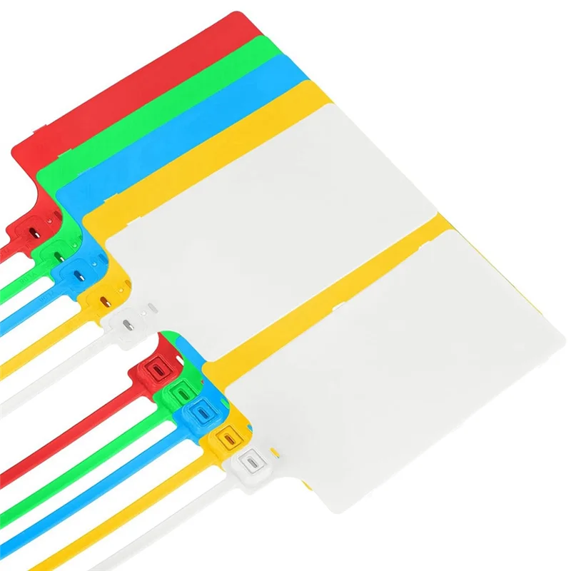 

Efficient 100 Pcs Colors Mixed Plastic Seals Shipping Tags Big Sign Tags With Security Seals