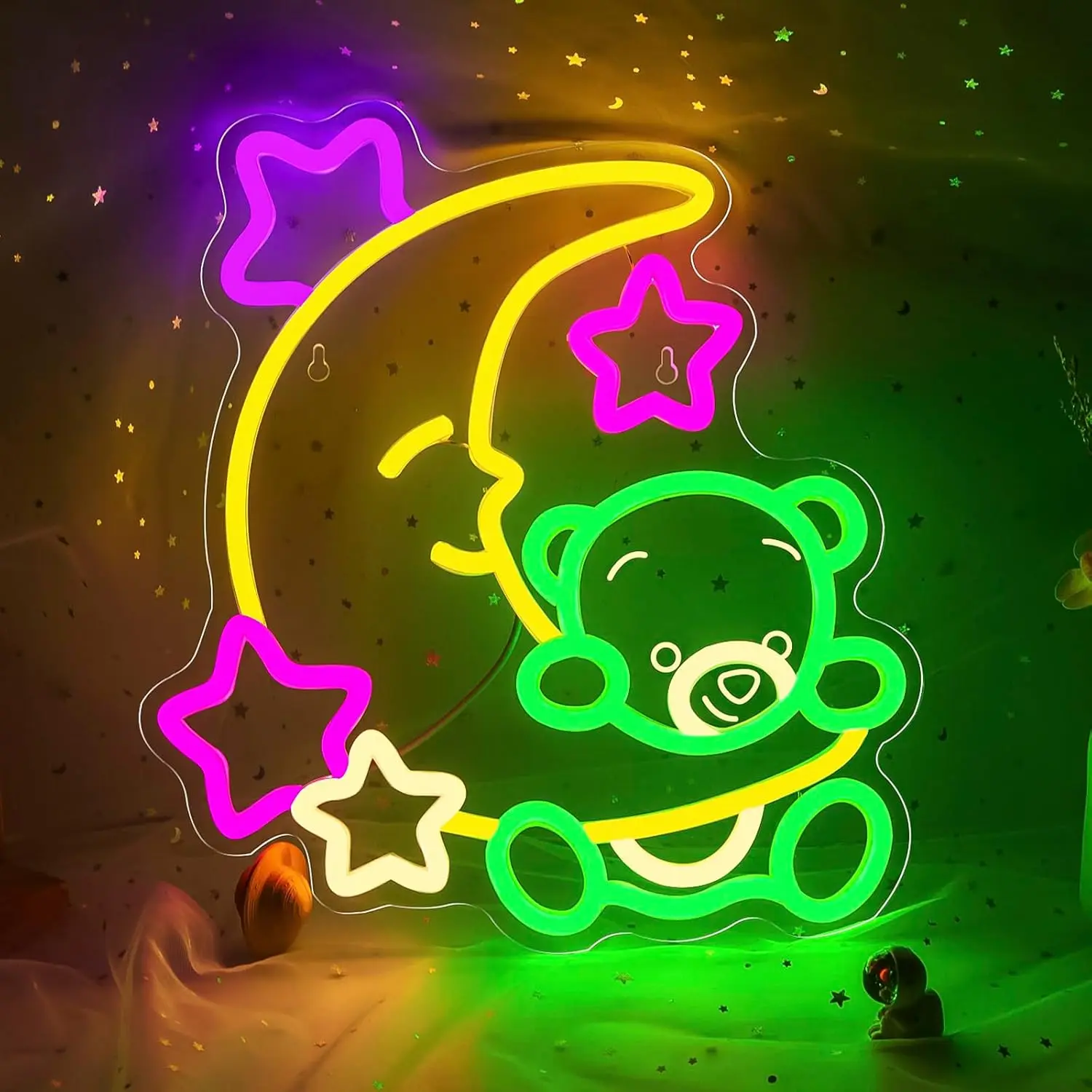 

Moon bear Neon Signs USB Powered Led Light for Wedding Birthday Party Bar Gaming Room Bedroom Decorations Gifts Art Wall Light