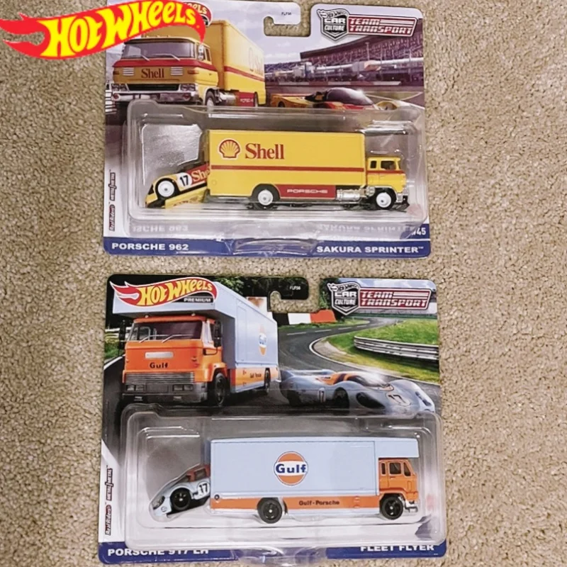 

New Hot Wheels Premium Car Culture Team Transport Series Gtr Ford Collectible Car Model Children Toys Room Decora Birthday Gift
