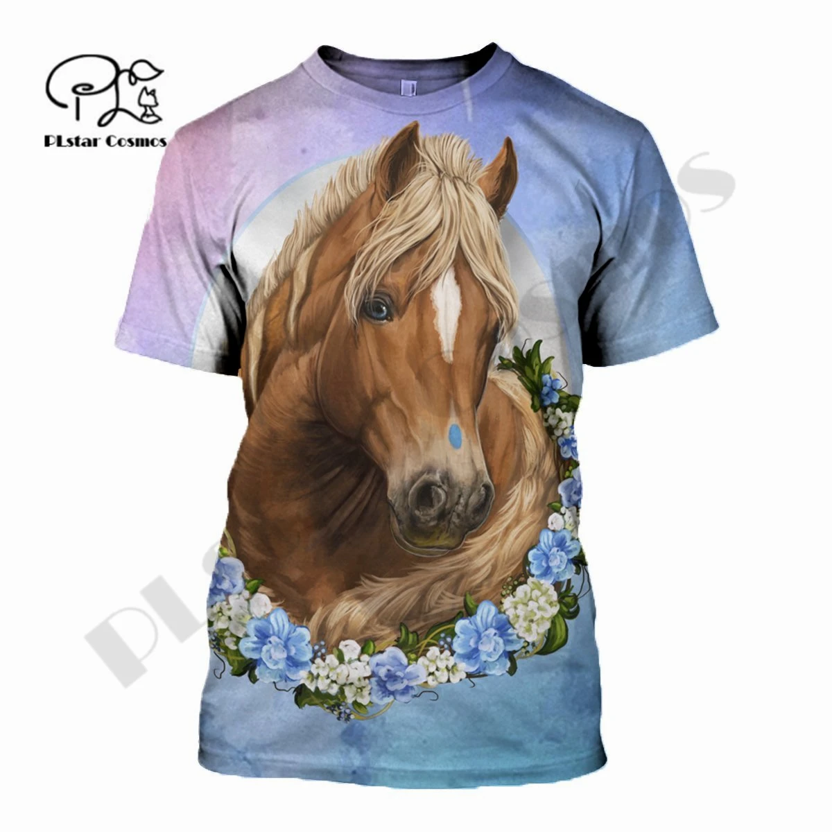 Fashion New Hot 3D Animal Horse Print T-Shirt for Men\'s and Women\'s Horse Racing Harajuku Streetwear Short Sleeve Oversized Tops