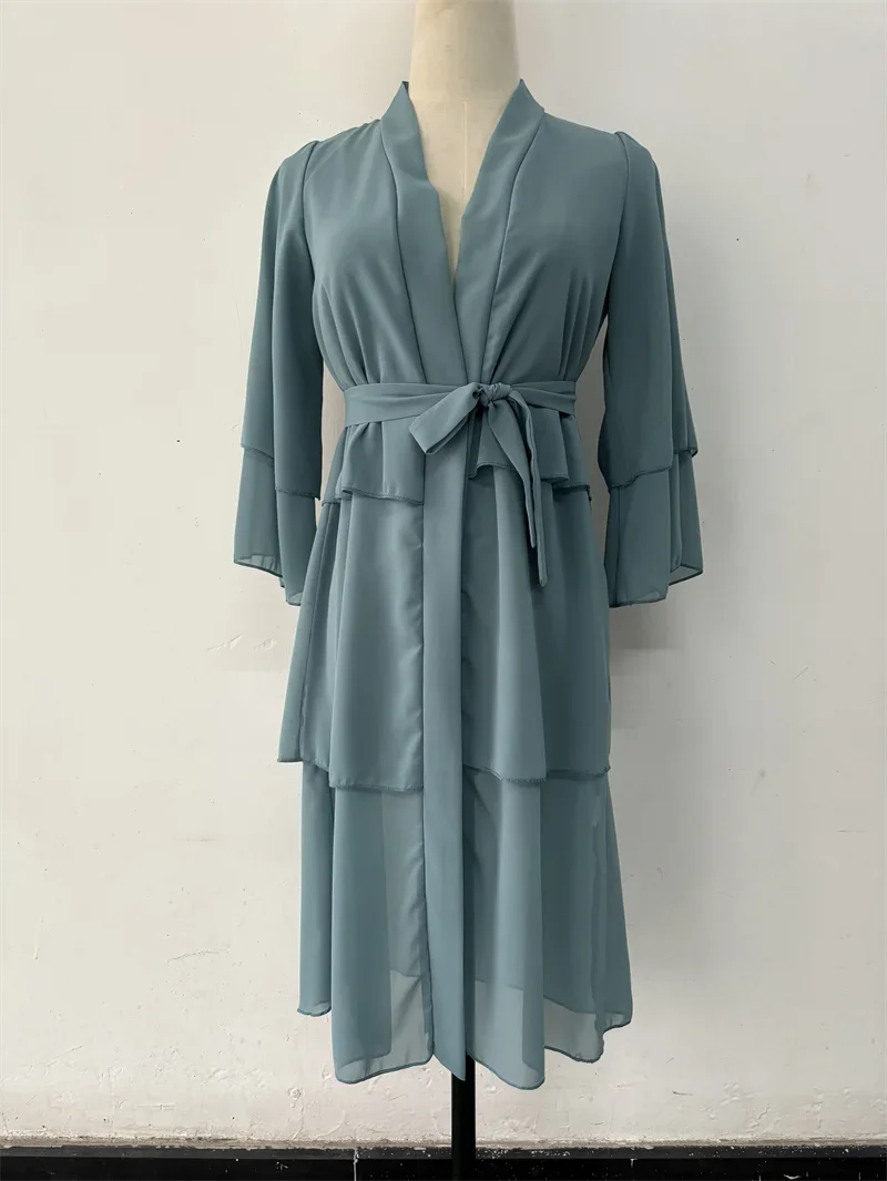 Ramadan muçulmano meninas abaya sólido longo kaftan aberto abayas robe vestido kebaya crianças roupas dubai kaftan quimono jalabiya caftan vestido