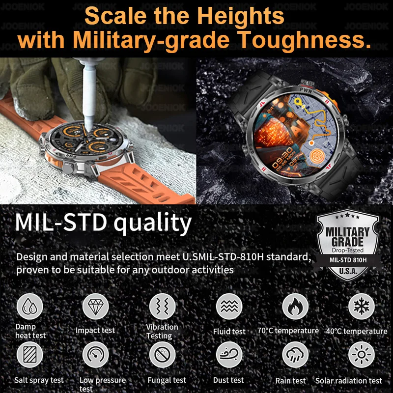 2026New Military T-Rex3 Ultra GPS SmartWatch Built in GPS Compass Altimeter Barometer 5ATM Waterproof 650mAh Sports Bracelet Men