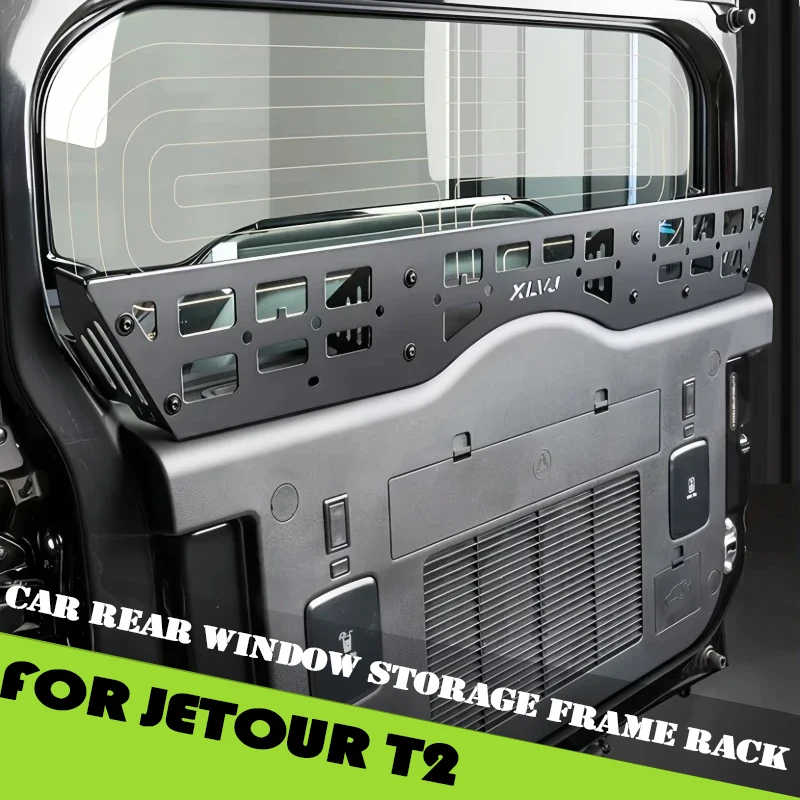 

Auto Car Rear Window Storage Frame Fence Rack Fit for Chery Jetour Traveller T2 C-DM 2026 Modified Car Tailgate Storage Rack