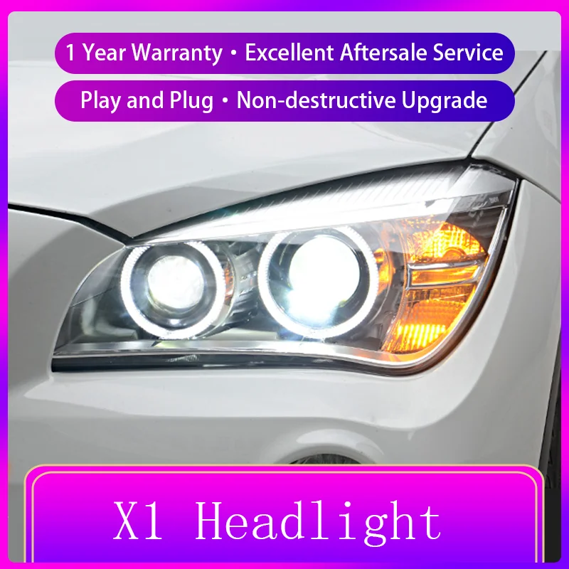 A Pair of Car Modified For BMW X1 E84 F49 2010-2015 Xenon Front Lamp LED DRL Upgrade Headlight Projector Lens Auto Accessories