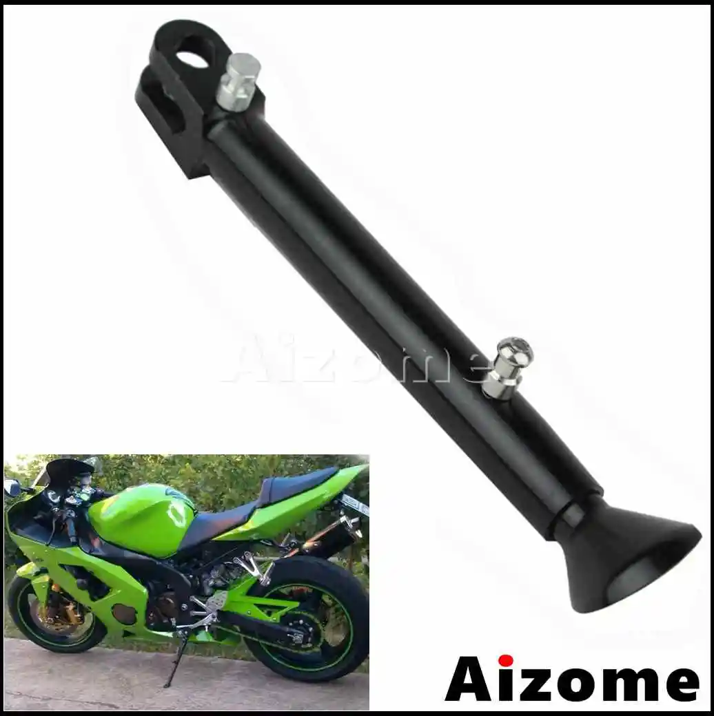 Motorcycle Side Kickstand Adjustable Kick Foot Support Bracket For Kawasaki Ninja ZX-6 ZX-6R ZX-6RR 1998-08 Ninja ZZR600 2005-08