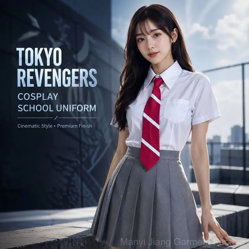 Tokyo Revengers Anime Cosplay Costume, Japanese School Uniform Shiba Yuzuha Senju Kawaragi Hinata Tachibana Women JK Sailor Suit