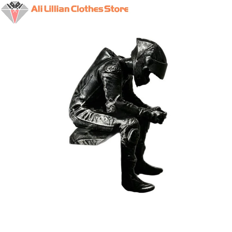 Racing Driver Figurine Seated 3D Printed Mini Desk Statue Gaming Room Bedroom Display Ornament Decorative Gift